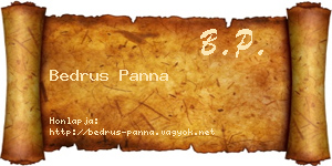 Bedrus Panna névjegykártya